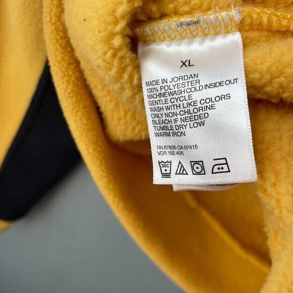 Nautica Jacket Mens Size XL Yellow 1/4 Zip Fleece Anorak Preppy Y2K Streetwear - Picture 7 of 7